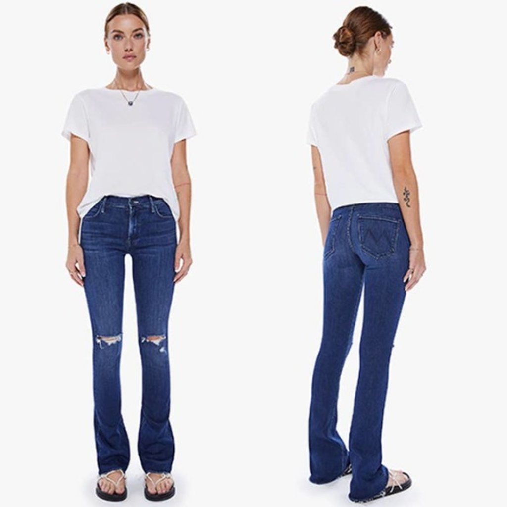 Mother The Runaway Fray Dark Denim Blue Jean In Precious Heirloom Size: 24 Nwt